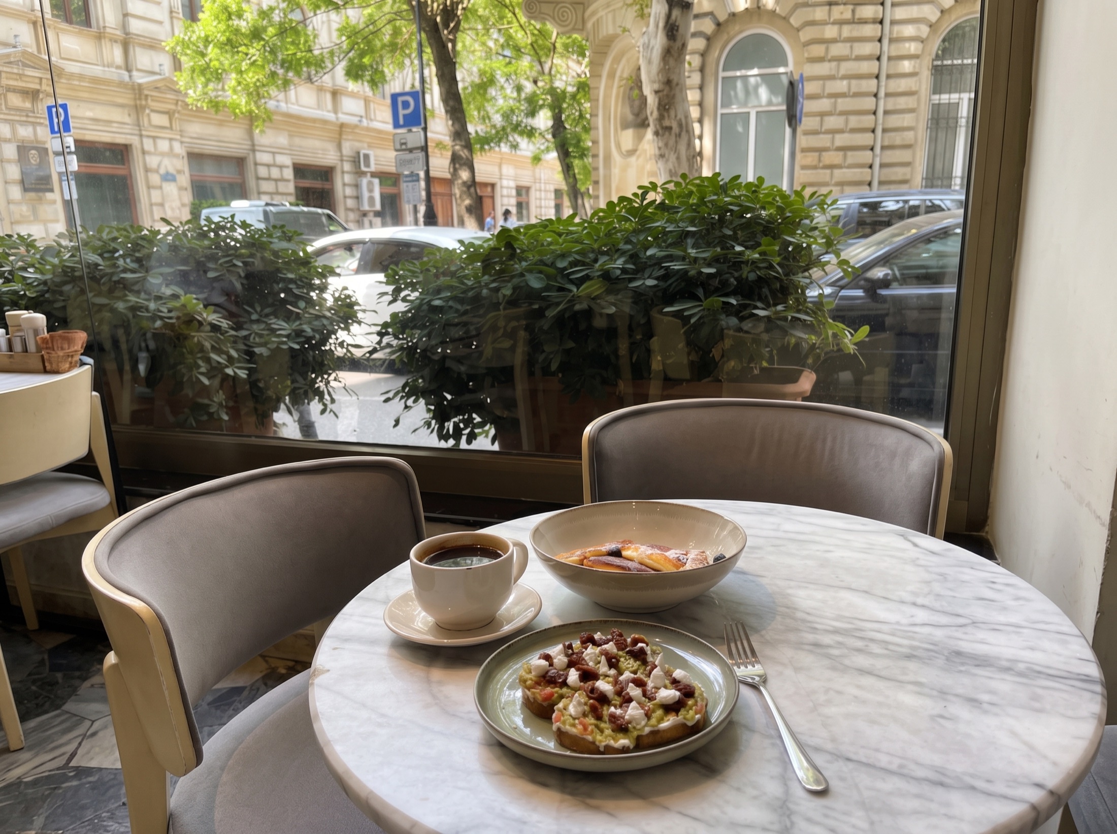 A café table for a collaboration